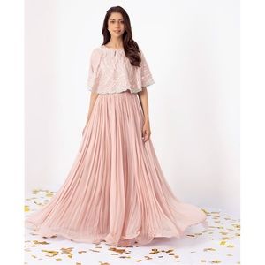 Pink Designer Indian Pakistani Gown Dress Maxi